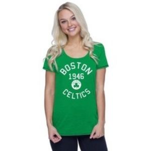 Boston Celtics Women's Phys Ed Scoop Neck Slub T-S